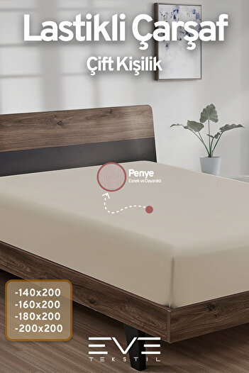 Eve Tekstil Fitted High Quality Combed Cotton Fabric Double Fitted Sheet