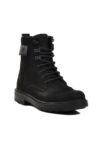 Pierre Cardin Μαύρα ανδρικά μποτάκια Nubuck