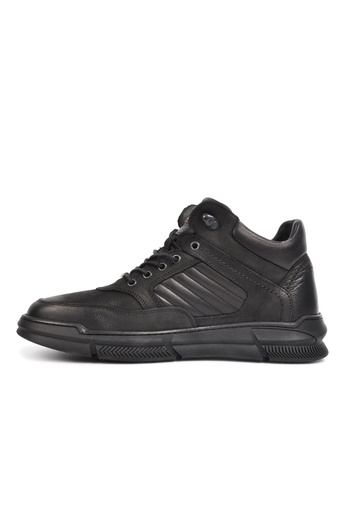 Pierre Cardin Μαύρα ανδρικά μποτάκια Nubuck