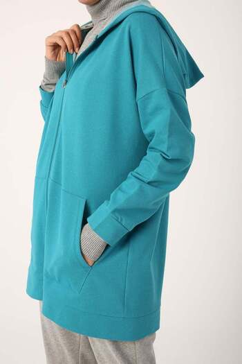 ALLDAY Mint-Zip Sweat Cardigan