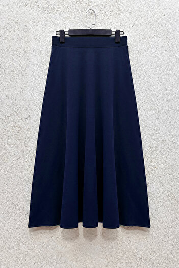 MODAQU Fusta clopot kilograme din Lycra albastru bleumarin
