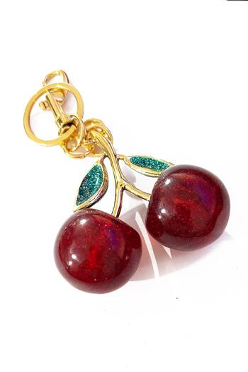 New Obsessions Cherry Sweet Cherry Tipped Custom Bag Ornament Keychain