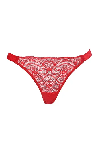 ERDEM İÇ GİYİM Weweus Red Lace Thong Panties - Model 2327
