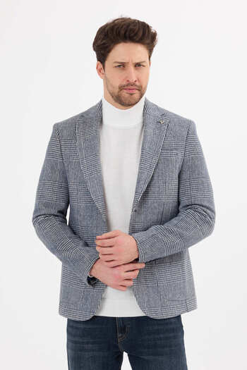 Savira Jachetă Slimfit fațetată - țesătură de iarnă amestecată, Drop 6 fără căptușeală, sezon nou