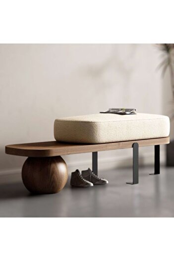 KURLUMOBİLYA Kahverengi Bench Puf (ürün Boyutları 100 Cm