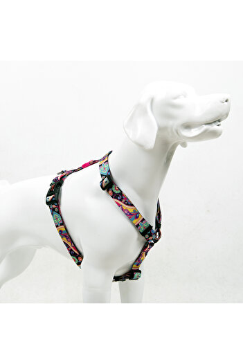 Tailpetz Paisley H-Type Chest Collar Adjustable, Comfortable and Durable Patterned Dog Collar