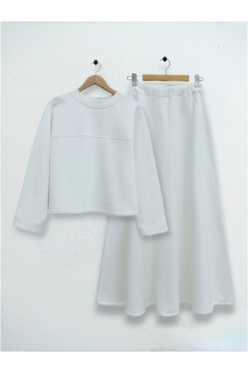 Modamorfo Three Thread Raster Skirt Set -Ecru