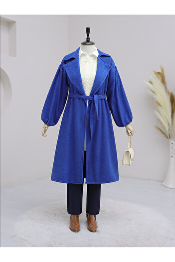 Modamorfo Balloon Sleeve Belted Cap -Saks