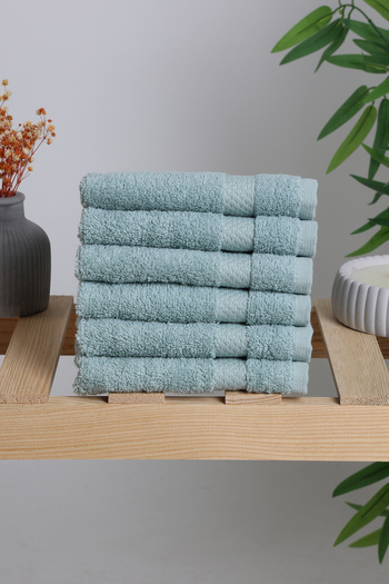 AİRYCOT Green 30x30 Set of 6 Hand Towels