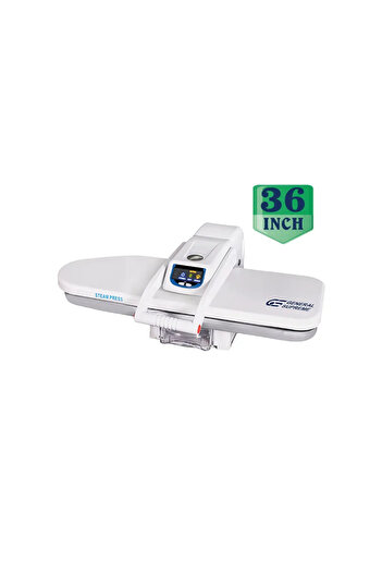 General Supreme Press Steam Iron, 36 Inch, with Stand, 1600 Watt, White