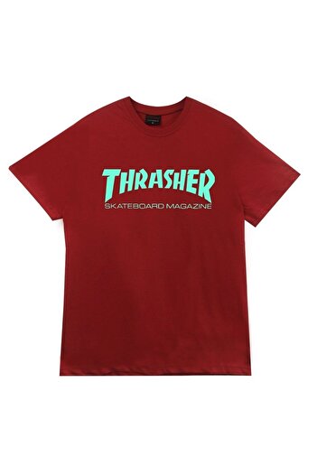 fame-stoned Thrasher Printed Unisex 100% Cotton Red T-Shirt