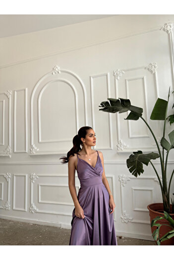 Sindimoda Askı Detay Saten Abiye 582151