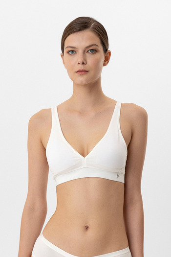 Pierre Cardin 6217 Underwire Triangle Removable Cup Cotton Sleep Bra - Comfortable and Supportive Design