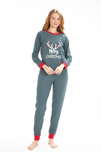 LILIAN Σετ οικογενειακών πιτζάμες Merry Christmas Deer πωλούνται χωριστά οι τιμές διαφέρουν