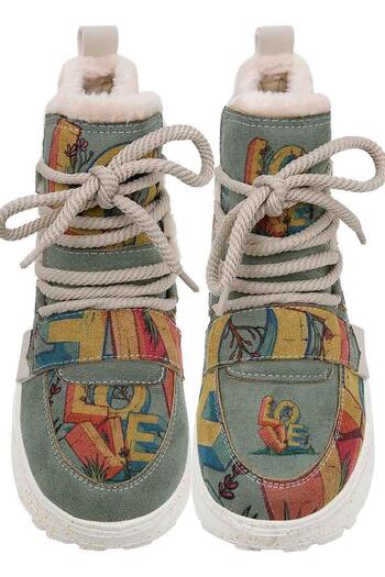 Dogo Women's Vegan Leather Turquoise Boots - Love Design