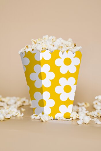 Niksy Design Daisy Themed Mini Corn Box 8 Pieces