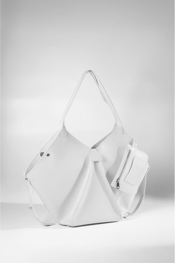 Rimense Women's White Hand and Shoulder Bag