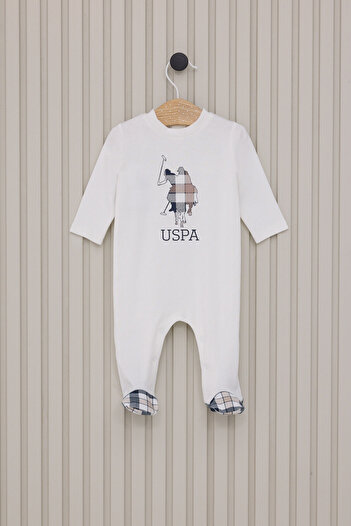 U.S. Polo Assn. U.S. Polo Assn. Baby Boy White Jumpsuit