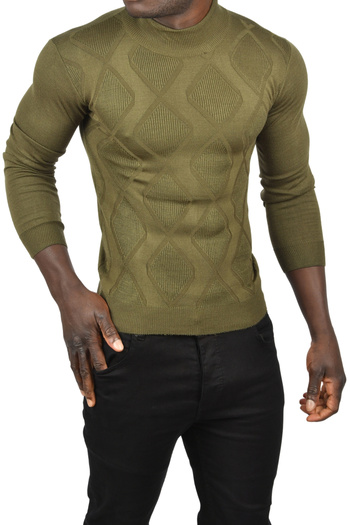 Rizz up Чоловічий Slim Fit DeepSEA Баклава Трико Комір 2505511