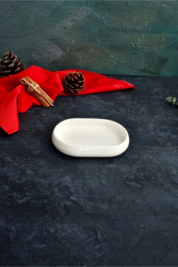 Karçiçeği Home Set of 6 Oval Boat Plates 14cm