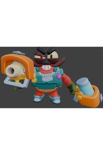 Giftbox3d Brawl Stars Clancy Character Figure 20 cm