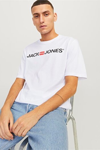 Jack & Jones Ανδρικό μπλουζάκι με λευκό Trisiss Jack Jones Jack&Jones Essentials