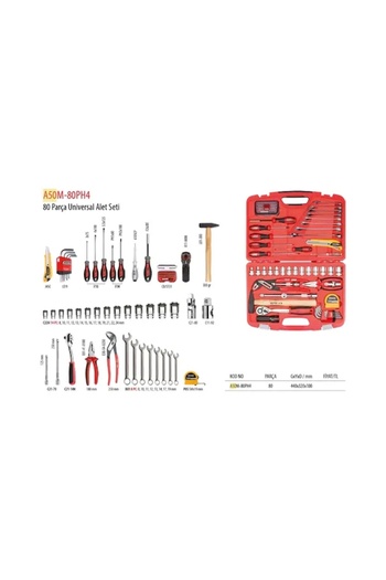 CETA FORM Universal Tool Set 80 Pieces A50M-80Ph4