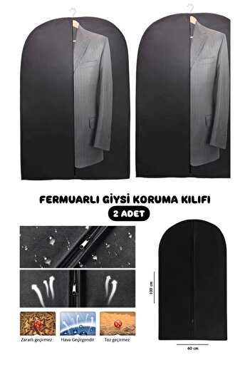Bayev 2 Pcs Suit Holster Scrap Closet Organizer Gamboç 60X100 Clothes Storage Bag