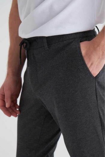 Bisse Cepli Antrasit Örme Jogger Erkek Pantolon