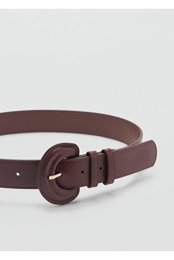 MANGO Woman Oval buckle belt