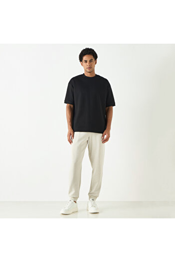 Kappa Kappa Logo Detail Joggers with Pockets and Drawstring Closure