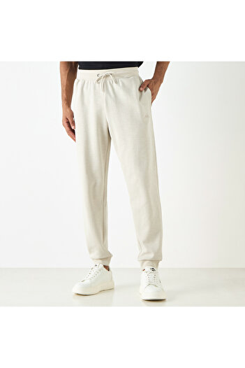 Kappa Kappa Logo Detail Joggers with Pockets and Drawstring Closure