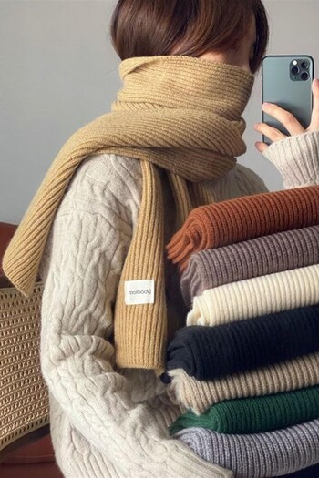Moibody 100% acrilic tricotaje premium tricot eșarfă cu nervuri Accesoriu de iarnă