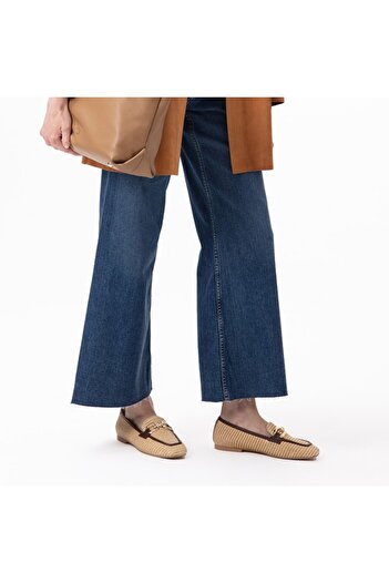Desa Women's Brown Straw Loafer
