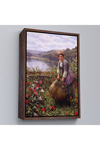 indispensablely Framed Lawn Mower Gardener Woman Decorative Wall Painting-6161