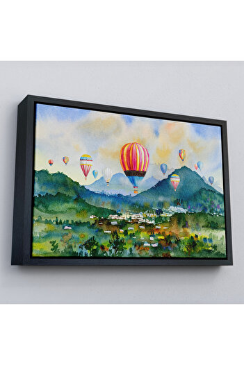 indispensablely Framed Cappadocia Air Balloons Oil Painting View Decorative Canvas Wall Painting-3747