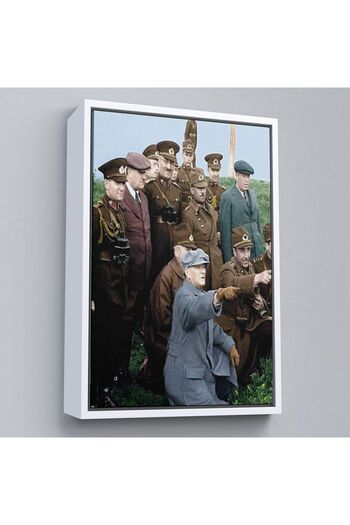 indispensablely Framed Ataturk in Front of the Front with Gun Friends Decorative Wall Painting-6211