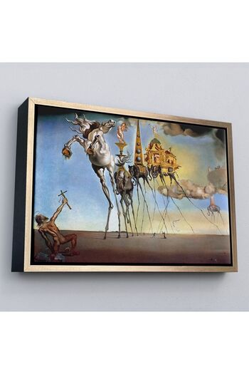 indispensablely Framed Salvador Dali - the Temptation of St. Anthony Canvas Painting-5162