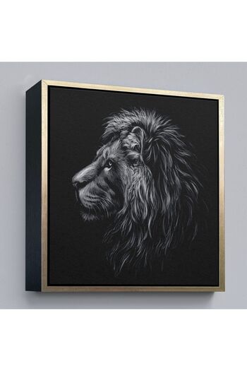 indispensablely Framed Male Lion Decorative Canvas Painting-5816