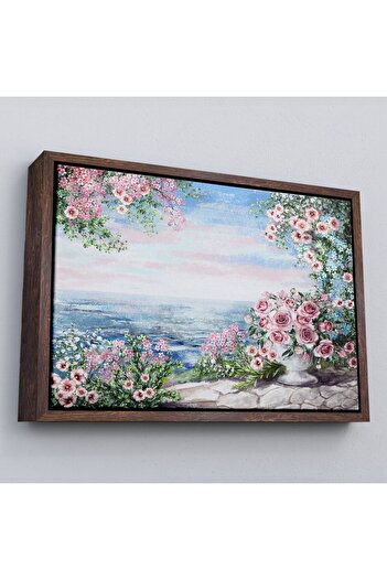 indispensablely Framed Ocean View Oil Painting View Decorative Canvas Wall Painting-3509