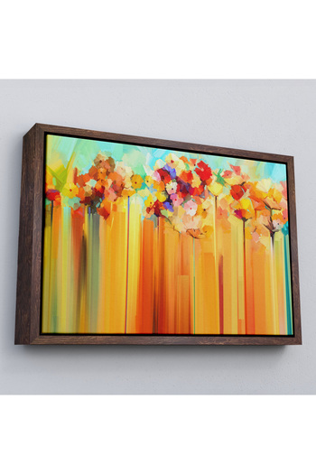 indispensablely Framed Abstract Flowers Oil Painting Look Decorative Canvas Wall Painting-3541