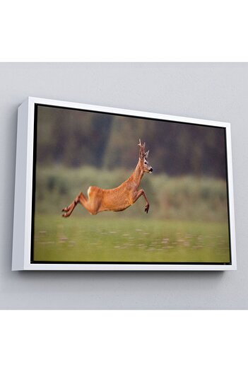 indispensablely Framed Running Deer Decorative Canvas Painting-1170
