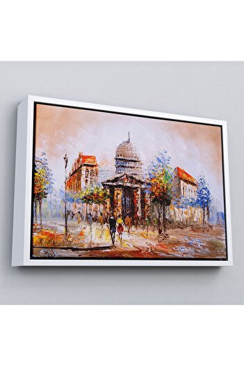 indispensablely Framed Paris Streets Oil Painting View Decorative Canvas Wall Painting-3485