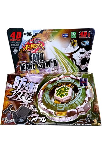 BEYBLADE Rapidity Beyblade Metal Fury 4D System Fang Leone 130W2D bb-106 BB106 FIRLATICILI TAM SET
