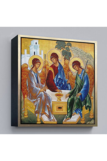 indispensablely Framed Holy Trinity by Andrei Rublev Canvas Print, Christian Church Gift-5327