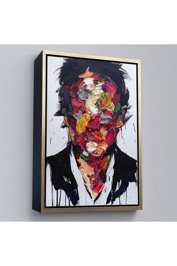 indispensablely Framed Abstract Face Canvas Painting, Colorful Face Canvas Art Painting-5220