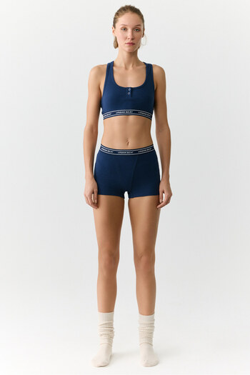 Urban Beat Teodora Urban Beat Women's Navy Blue / Ecru Boxer Shorts