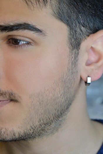 Sacce Scarves&Accessories Men's Steel Pentagonal Earring Single