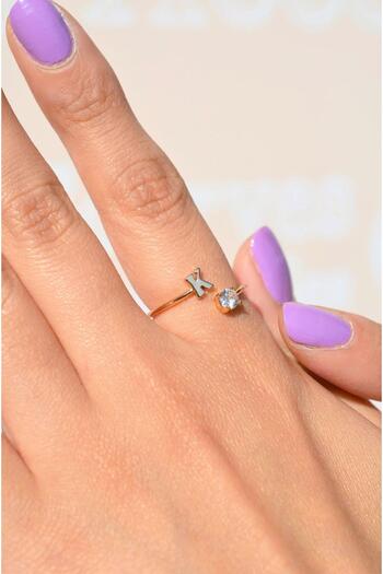 Sacce Scarves&Accessories Letter Ring - Cut Detail