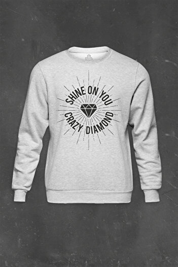 so cool Світшот Gri Shine On You Crazy Diamond Adesivo Pink Floyd з принтом, унісекс